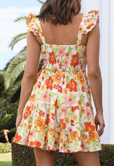 Floral Smocked Tiered Babydoll Dress