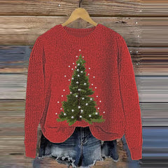 Christmas Tree Knit Casual Sweater