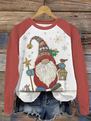 Christmas Santa Print Sweatshirt