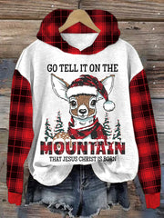 Go Tell Him Christmas Printed Hoodie