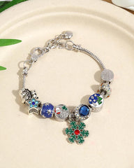 Christmas Crystal Beaded Bracelet