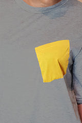 Colorblock Patched Detail Split Hem Tee Dress