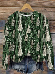 Christmas Tree Print Sweatshirt