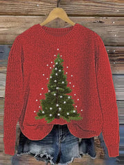 Christmas Tree Knit Casual Sweater