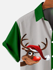 Christmas element large short sleeve shirt