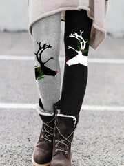Christmas Antlers Print Leggings