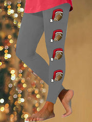 Christmas Hat Football Casual Leggings