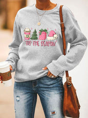 Christmas 'Tis The Season' Print Sweatshirt
