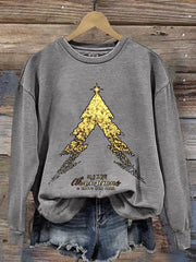 Christmas Printed Long Sleeve Sweatshirt