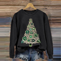 Christmas Tree Art Printed Sweatshirt