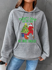Christmas Ladies Print Hoodie