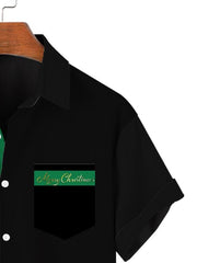 Simple Christmas Casual Large Short Sleeve Shirt