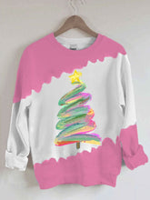 Oil Painting Christmas Tree Sweatshirt