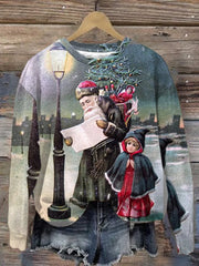 Christmas Casual Printed Sweatshirt