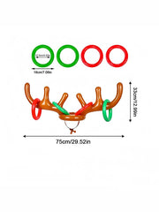 Christmas Thickened PVC Toy Inflatable Ring Interactive Game Antlers