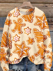 Funny Christmas Print Knit Pullover Sweater