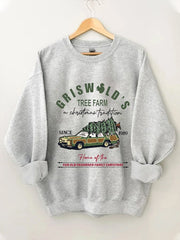 Women's Christmas Tree Vintage Griswold Christmas Print Sweatshirt