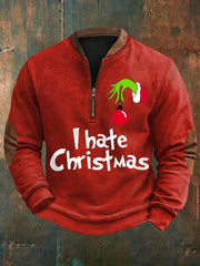Funny Classic Christmas Character I Hate Christmas Casual Pullover