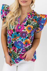 Flowers of Paradise Ruffle Top