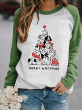 Christmas "MERRY WOOFMAS" Printed Casual Sweatshirt