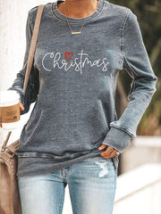 Christmas Begins With Christ Casual Printed Sweater