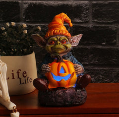PhantomPumpkinâ„?1+1 FREE | Halloween Resin Statue with Pumpkin Lamp
