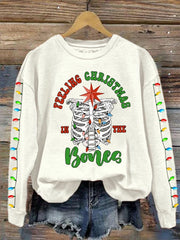Feeling Christmas In The Bones Dead Inside But It's Christmas Print Sweatshirt