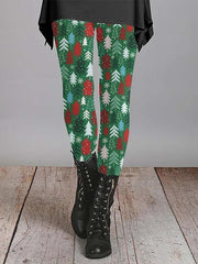 Christmas Print Flannel Leggings