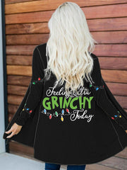 Christmas Lights Print Cardigan