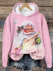 Santa Claus Print Merry Chritmas Casual Hoodie