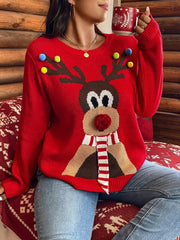 Casual Crew Neck Christmas Sweater