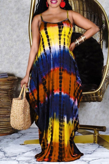 Tie Dye Pocket Detail Cami Maxi Dress