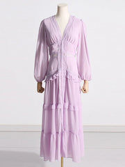 Alania Ruffle Maxi Dress