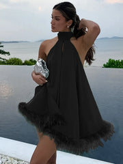 Alyvia Feather Mini Dress