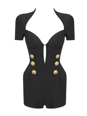 Angie Bandage Romper- Black