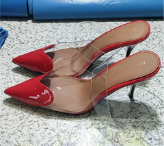 Heart Pointed Toe Mule Heels