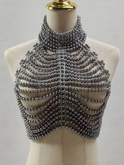 Beaded Pearl Chain Top