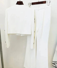 Cassidy Rhinestone Jacket & Flare Pants Set