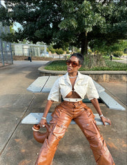 Cia Vintage Leather Cargo Pants