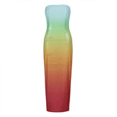 Cocktail Sequins Gradient Dress
