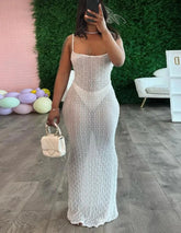 Come Thru Mesh Maxi Dress