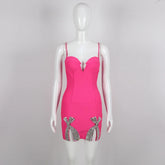 Crystal Bow Bandage Mini Dress