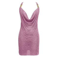 Crystal Mesh Rhinestones Mini Dress