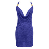 Crystal Mesh Rhinestones Mini Dress