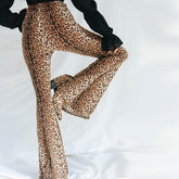 Leopard Print Flare Pants