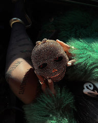 Diamond Skull Clutch Bag