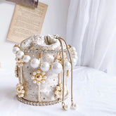 Diamonds Pearl Tote Bucket Bag