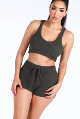 Feel the Vibe Knitted Set- Olive