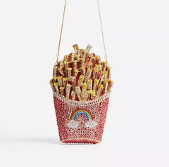 Fries Rainbow Clutch Bag