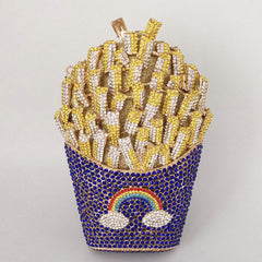 Fries Rainbow Clutch Bag